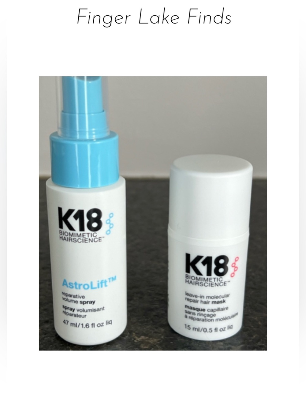 K18 AstroLift Reparative Volume Spray/Leave-In Repair Hair Mask Mini Set